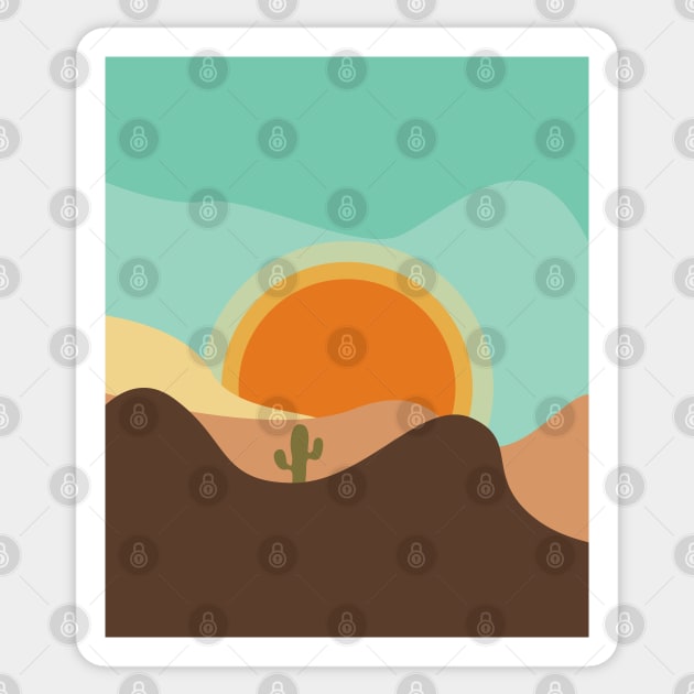 Arizona desert climate, sun and sand, cactus ideas, cactus not a hugger, sand mountains , orange moon Sticker by WorldOfMine